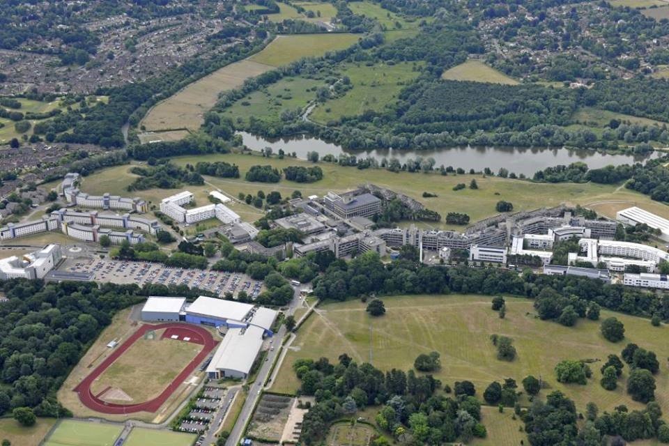 Khuôn viên của Đại học East Anglia nhìn từ trên cao