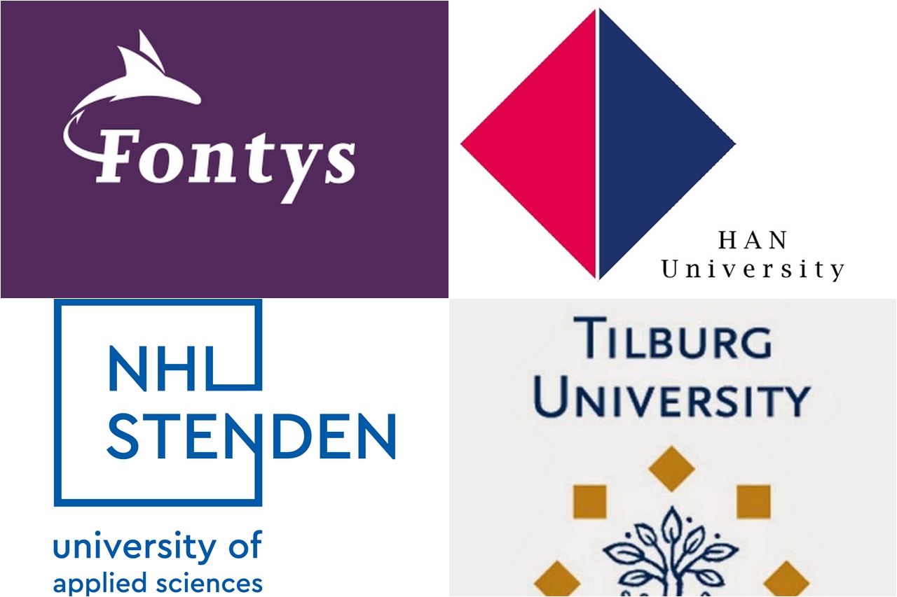 Đại học KHUD NHL Stenden, Đại học KHUD HAN, Đại học KHUD Fontys, Đại học Tilburg là một số trường tuyển sinh kỳ tháng 2