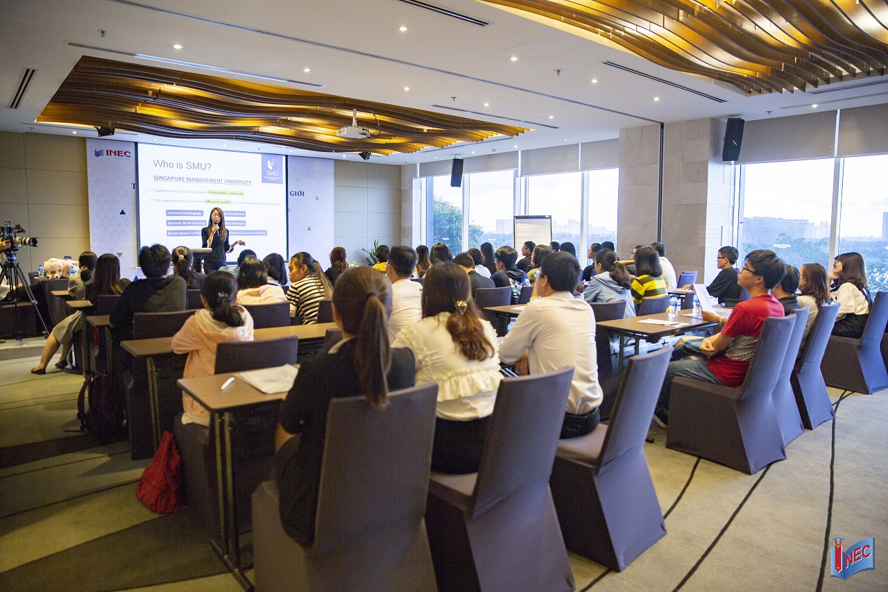 Hội thảo Đại học Quản lý Singapore (SMU) hàng năm do INEC tổ chức tại Việt Nam luôn thu hút sự quan tâm của đông đảo học sinh sinh viên và quý phụ huynh