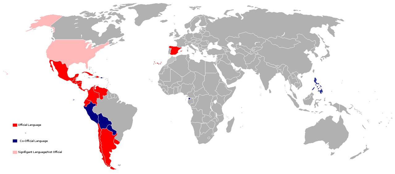 Tiếng Tây Ban Nha được sử dụng rộng rãi tại nhiều quốc gia
