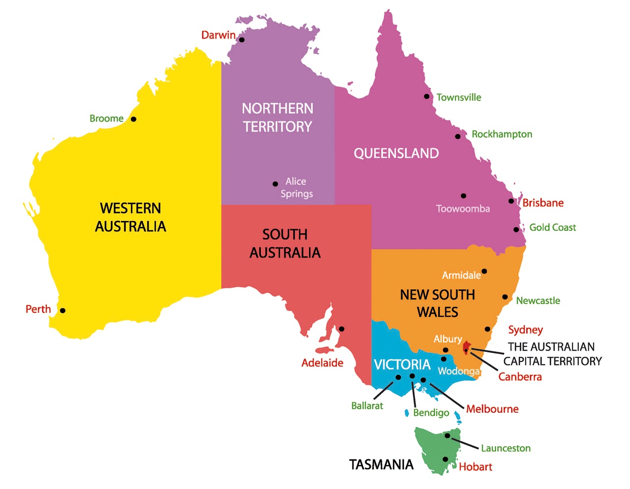 Các bang và vùng lãnh thổ của Úc
