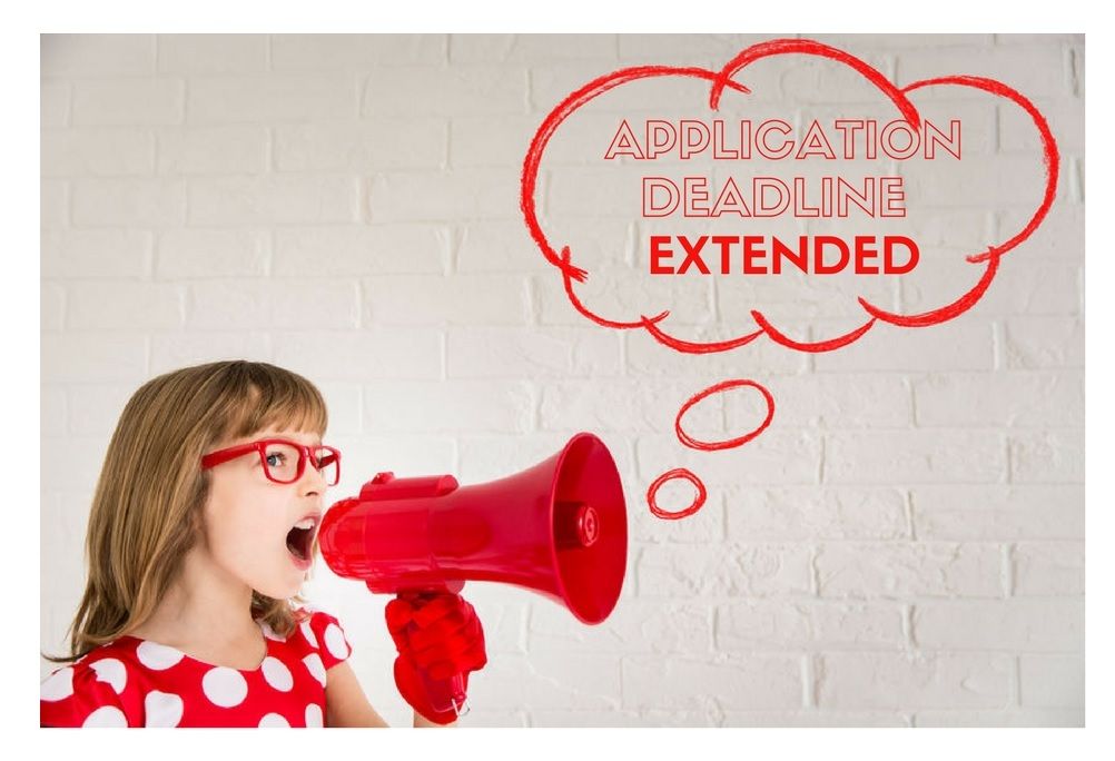 Application deadline. Prolong extend a deadline.