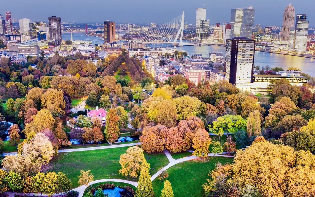 Rotterdam được thiên nhiên ưu ái và có môi trường sống yên bình