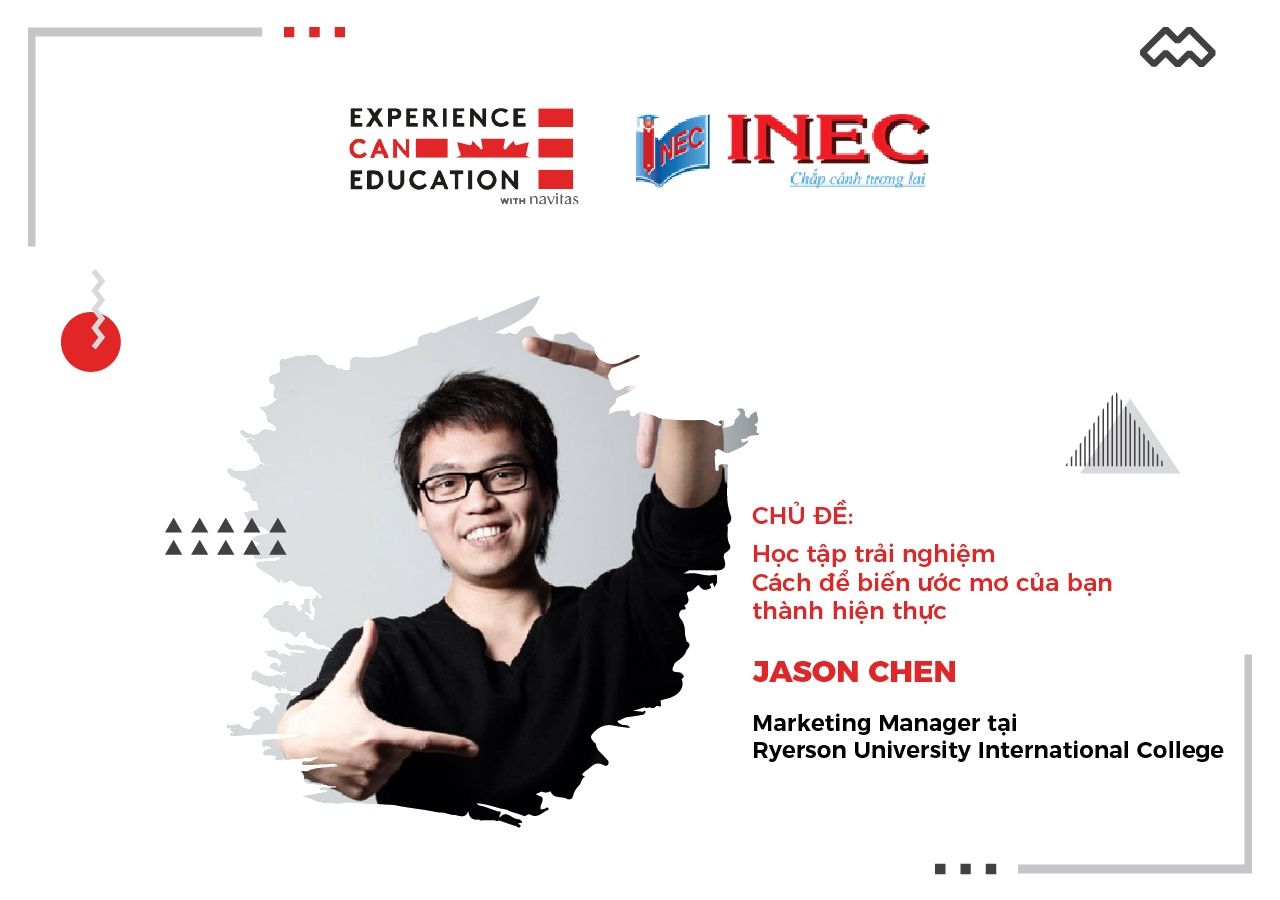 Nội dung về học tập trải nghiệm sẽ được ông Jason Chen - Quản lý marketing của RUIC trình bày tại sự kiện Study in Canada.