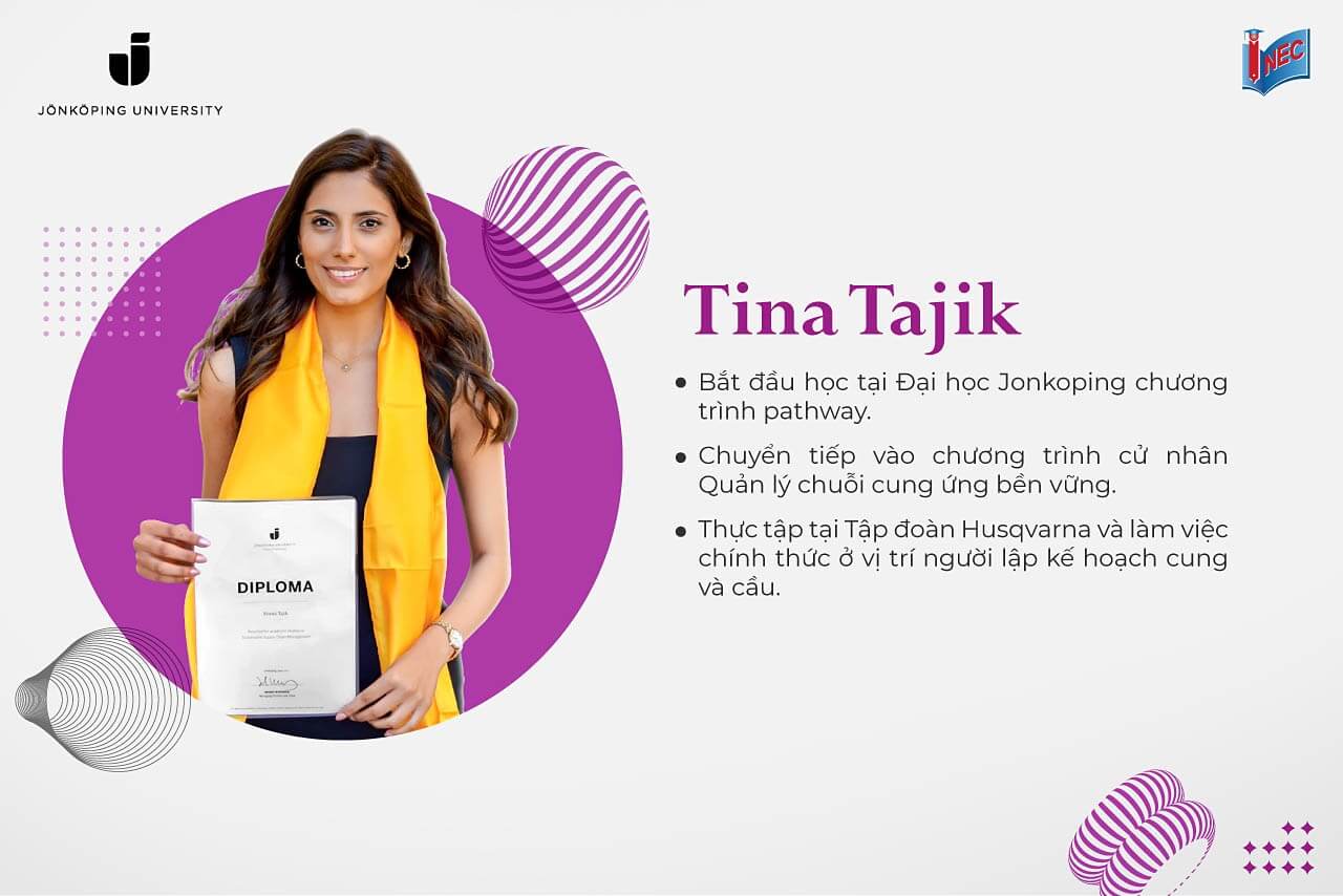 Tina Tajik - sinh viên Đại học Jonkoping