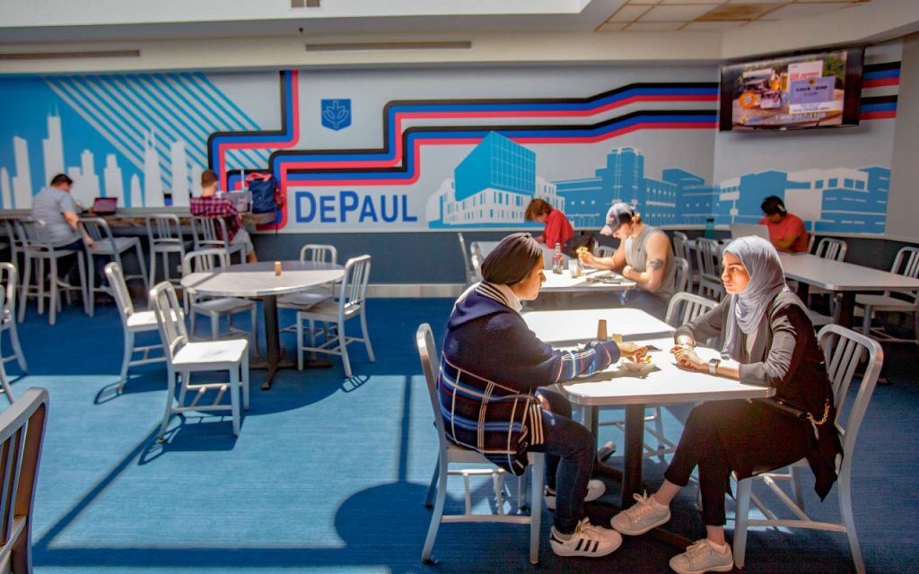 Một khu tự học của sinh viên Đại học DePaul