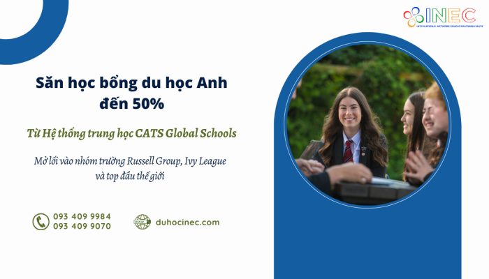 Học bổng du học Anh đến 50% từ hệ thống trung học CATS Global Schools