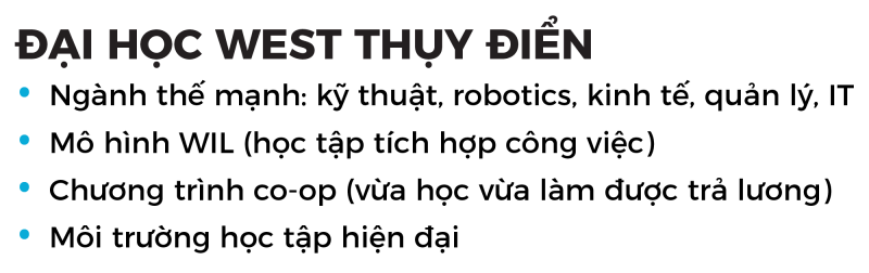 Du học Thuỵ Điển Đại học West 2