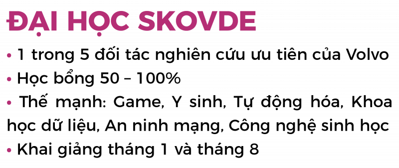 Du học Thuỵ Điển Đại học Skovde 2