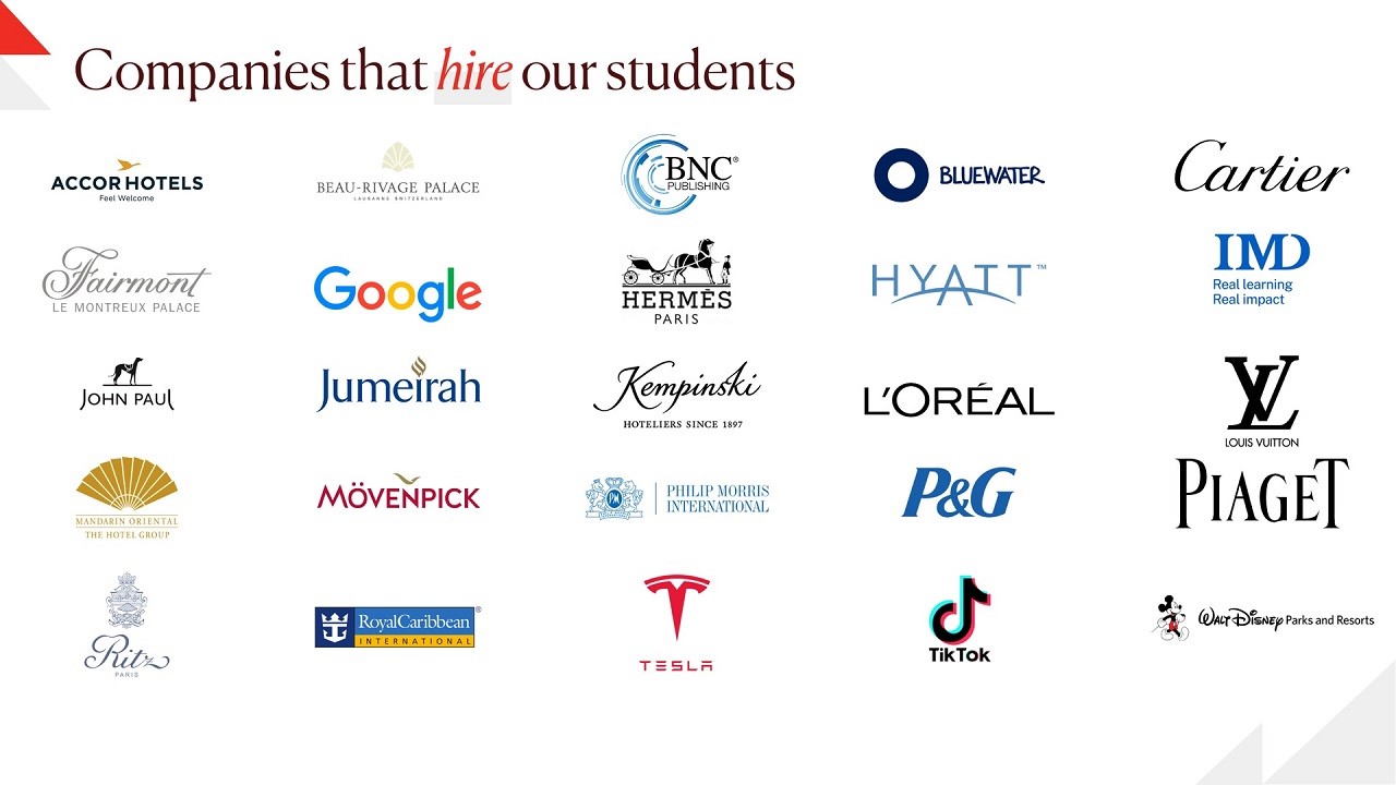 Cơ hội nghề nghiệp của sinh viên César Ritz Colleges