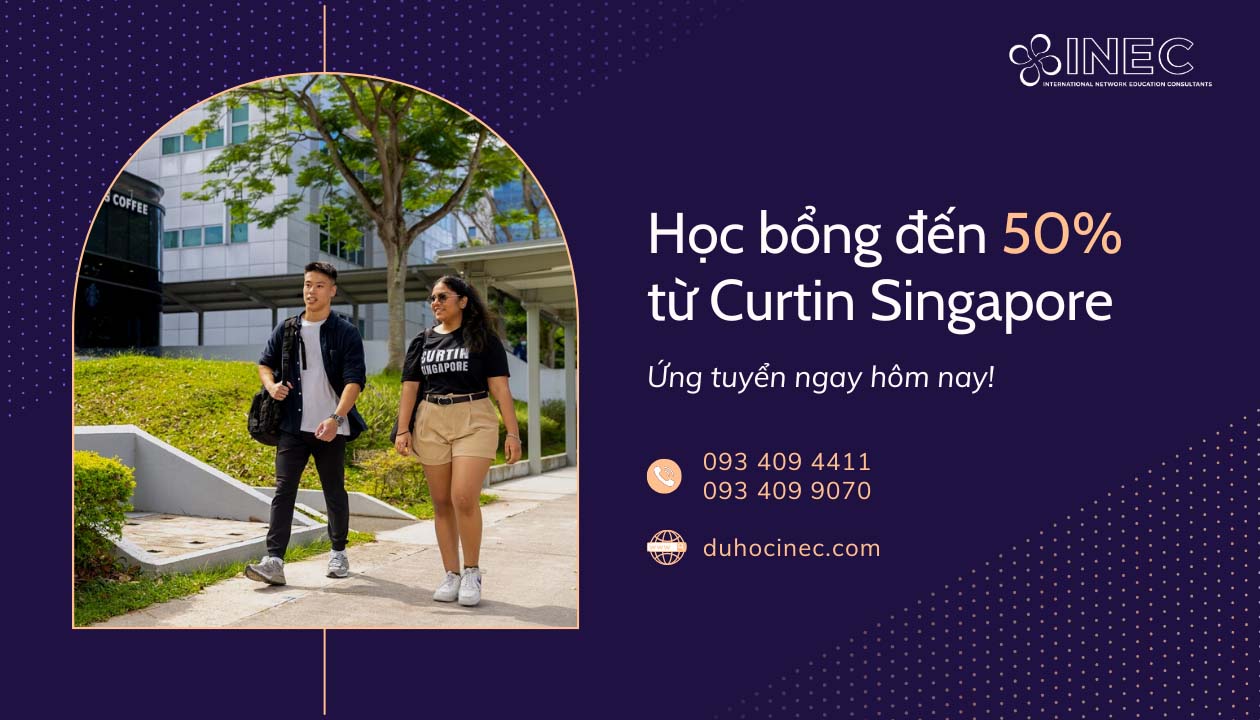 Học bổng Đại học Curtin Singapore 50%
