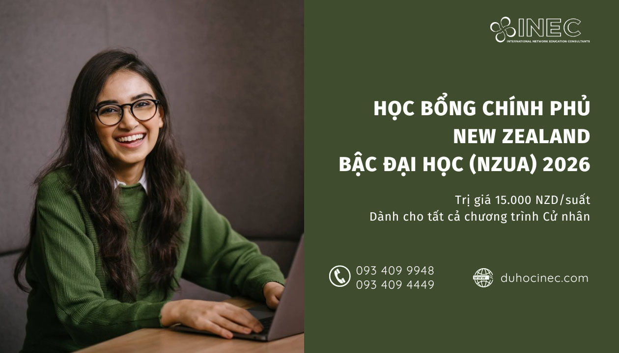 Học bổng chính phủ new zealand bậc đại học NZUA