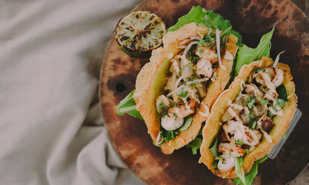 Bánh xèo taco tại Anan Saigon