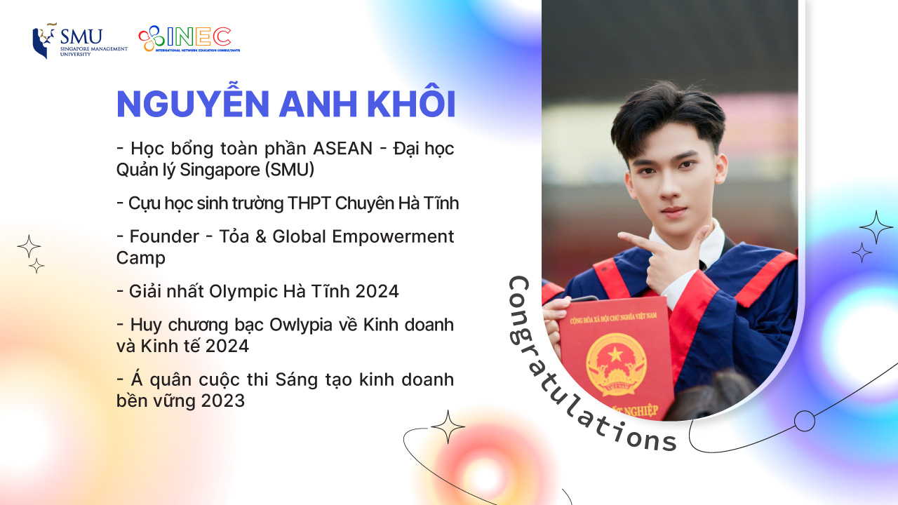 Nguyễn Anh Khôi - HB ASEAN toàn phần - Đại học Quản lý Singapore (SMU)