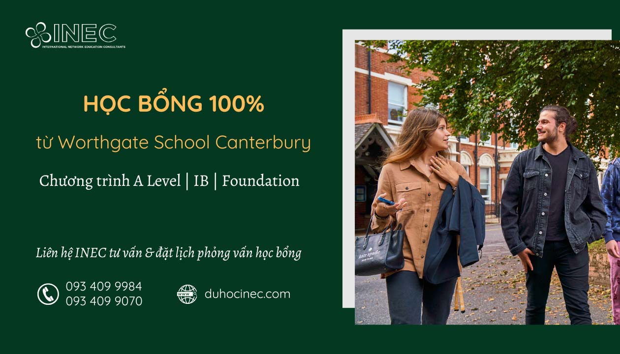 học bổng Worthgate School 100%