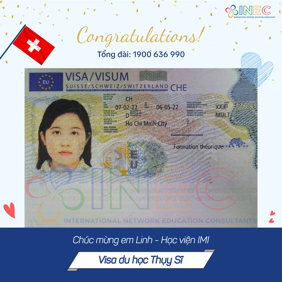 Xin visa du học Thụy Sĩ 14 ngày