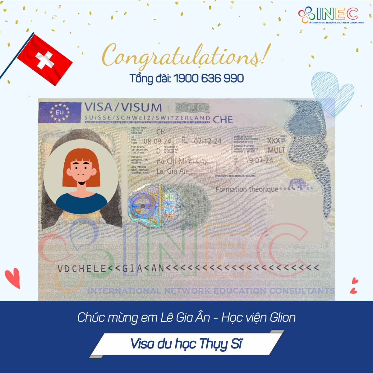 Xin visa du học Thụy Sĩ 10 ngày