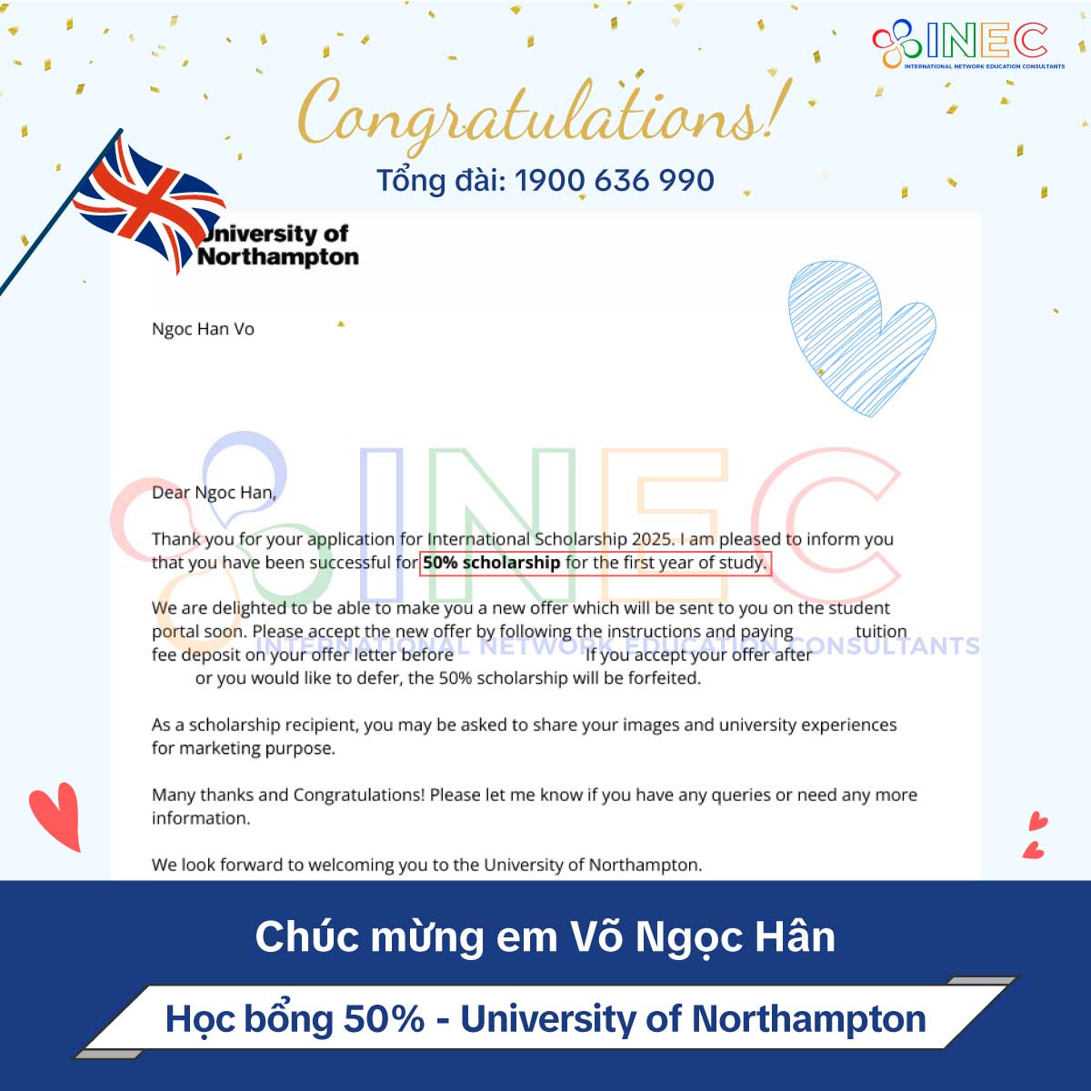 Học bổng Đại học Northampton