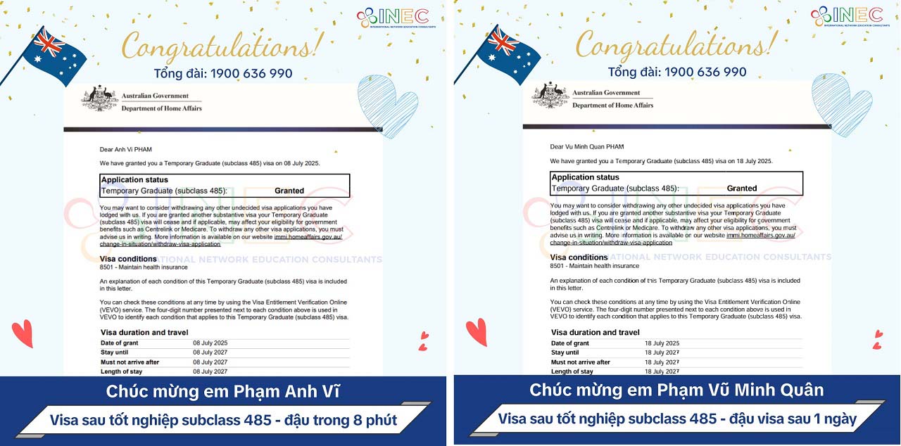 Xin visa 485 Úc bao lâu