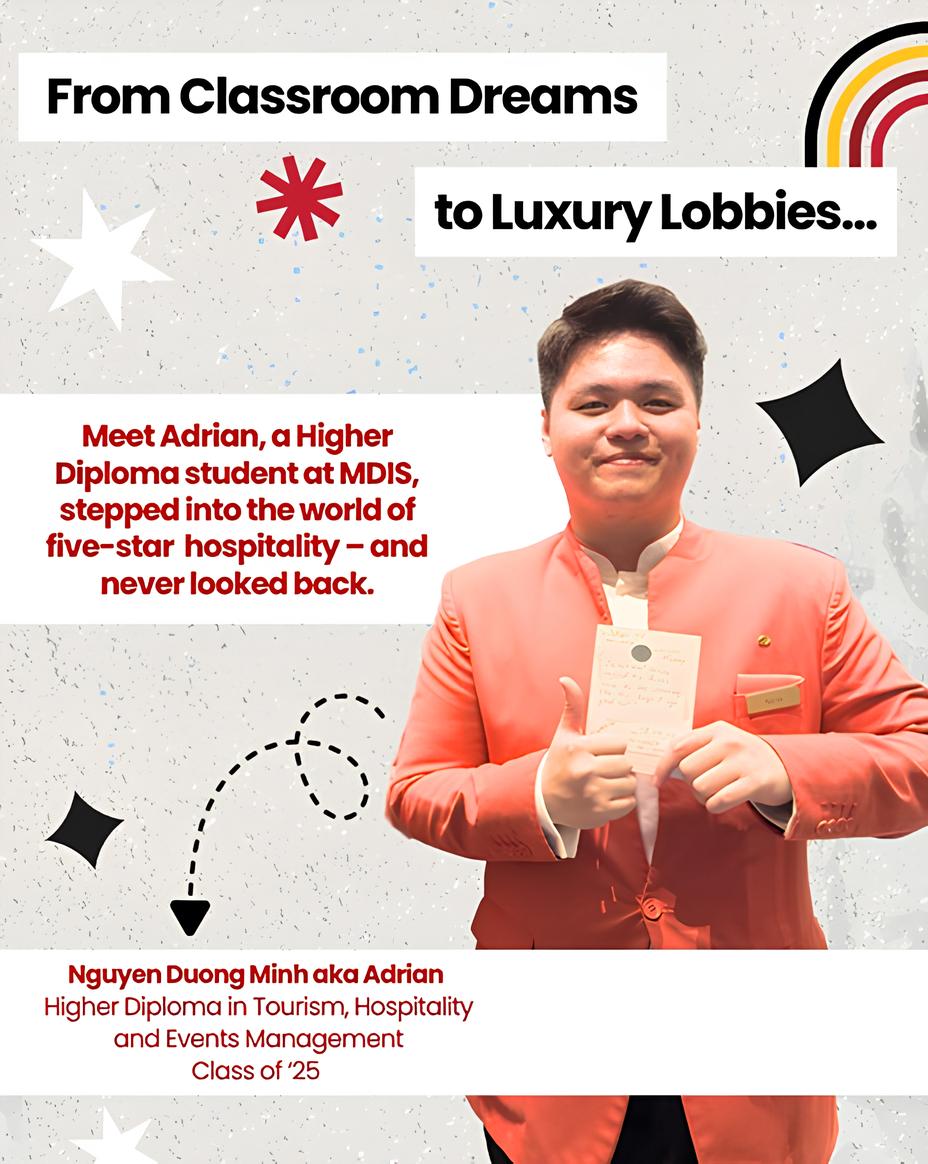 Học viên Nguyễn Dương Minh - ngành Hospitality - Học viện MDIS Singapore