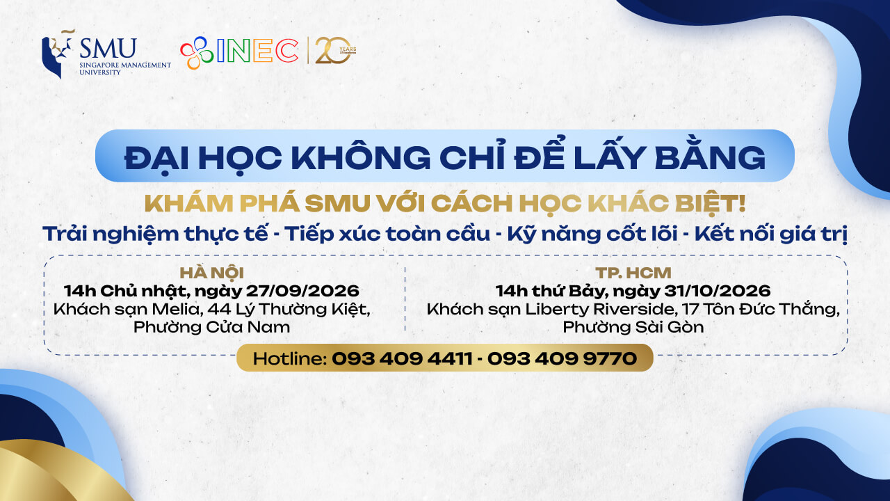 Hội thảo Đại học Quản lý Singapore (SMU) tháng 9/2026